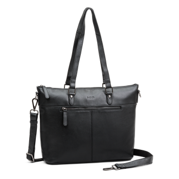 Tote bag i skinn Svart