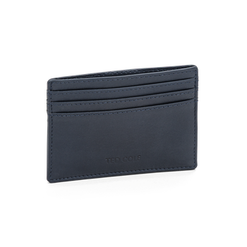 Kortfodral i skinn Vintage Navy