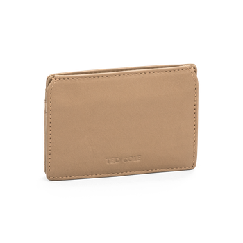 Korthållare i skinn Korthållare i skinn Vintage Taupe