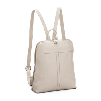 City ryggsäck i skinn Beige