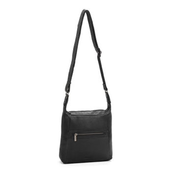 Crossbody väska i skinn Svart