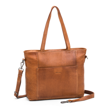 Tote bag 15,4” i skinn Walnut