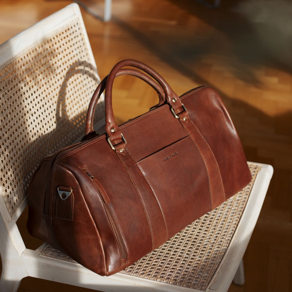 Weekend bag i skinn