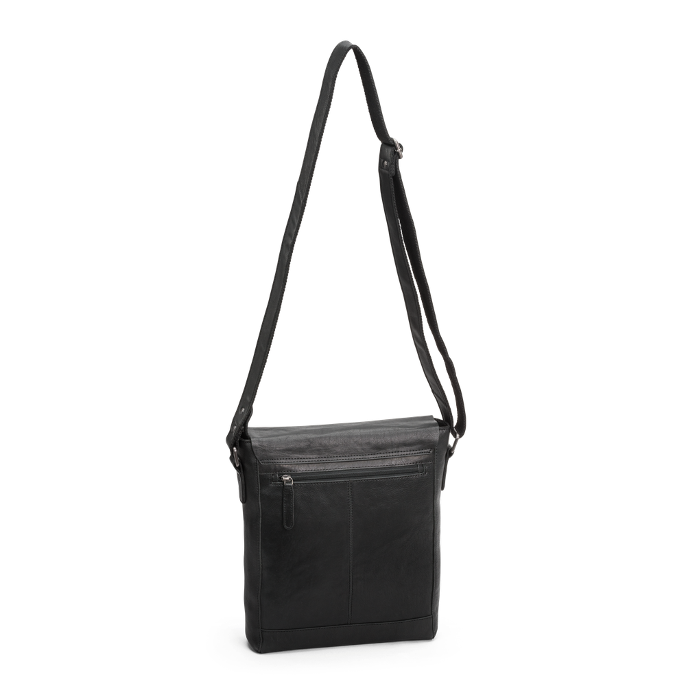 Flap bag 13" i skinn
