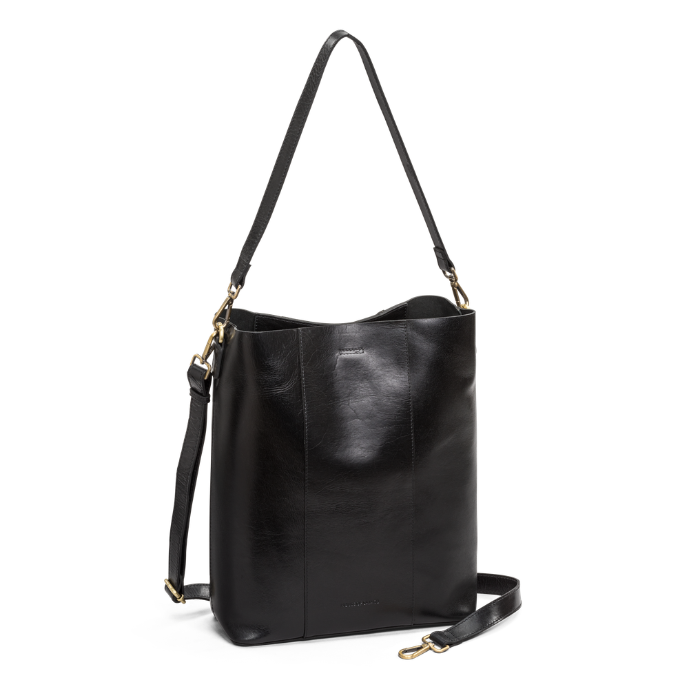 Bucket bag 16" i skinn