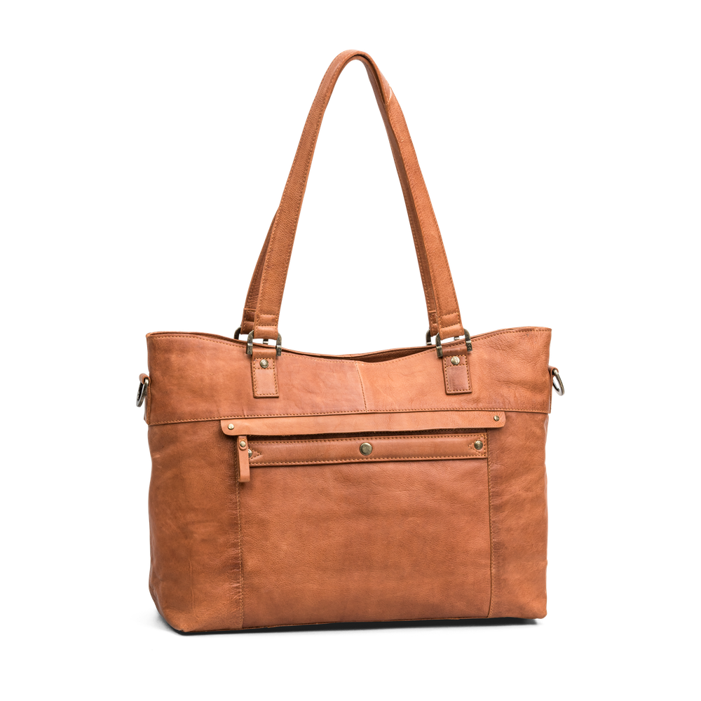 Väska tote bag 14" i skinn