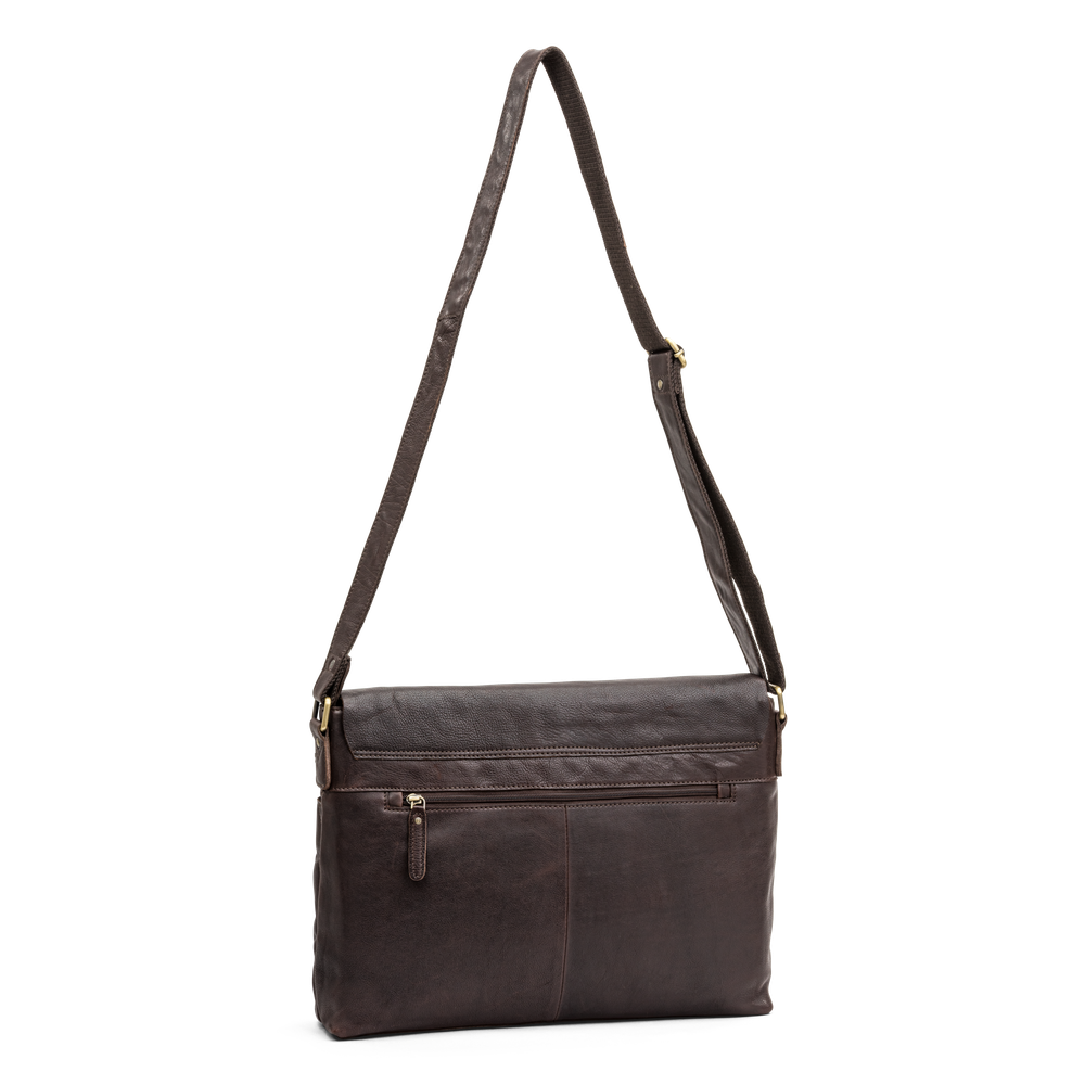 Datorväska 16" flapbag i skinn