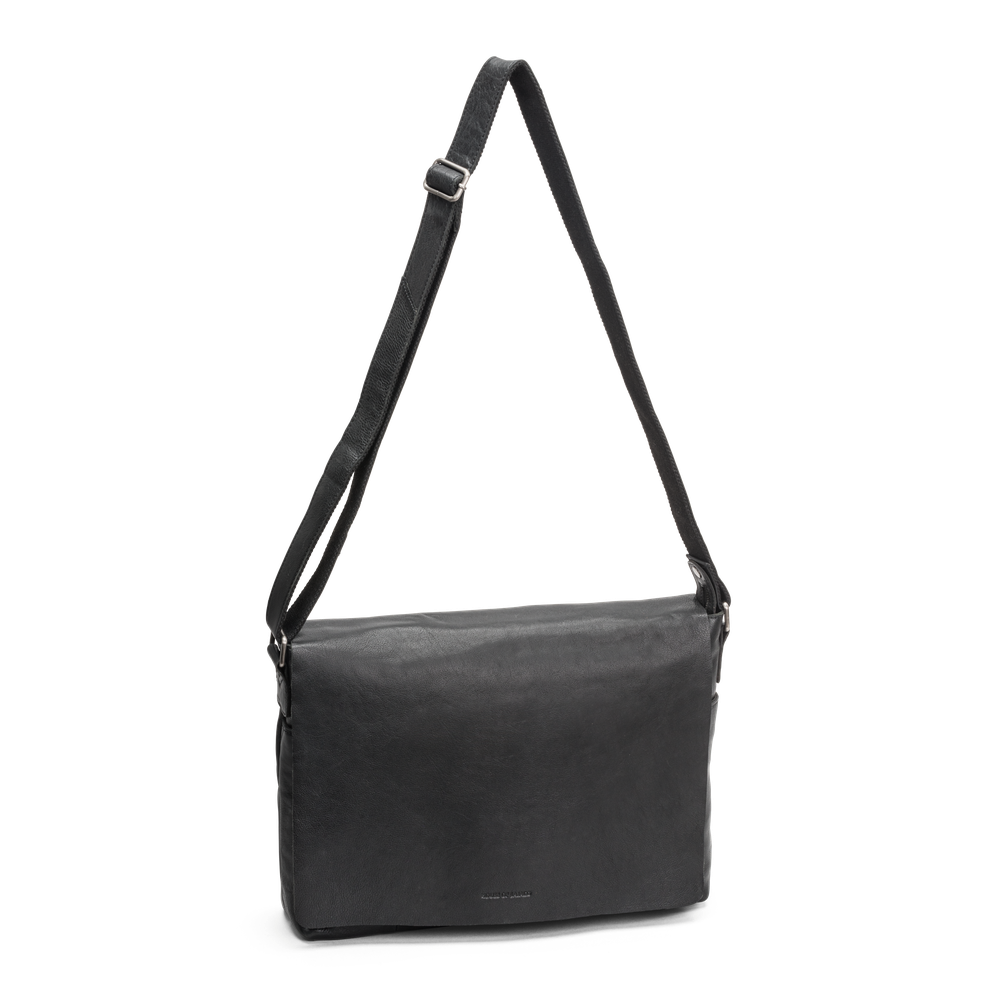 Datorväska messenger 16" i skinn