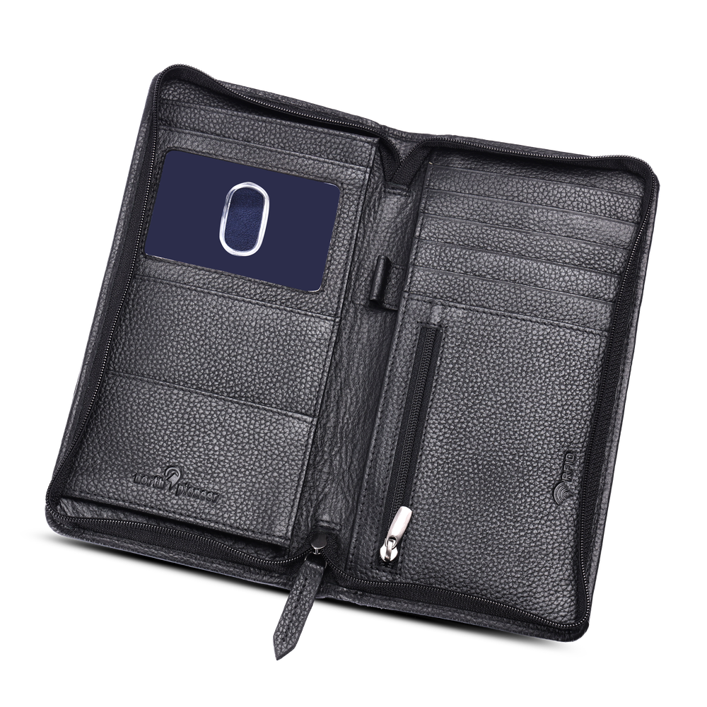 North Pioneer Resemapp – läder RFID-skydd