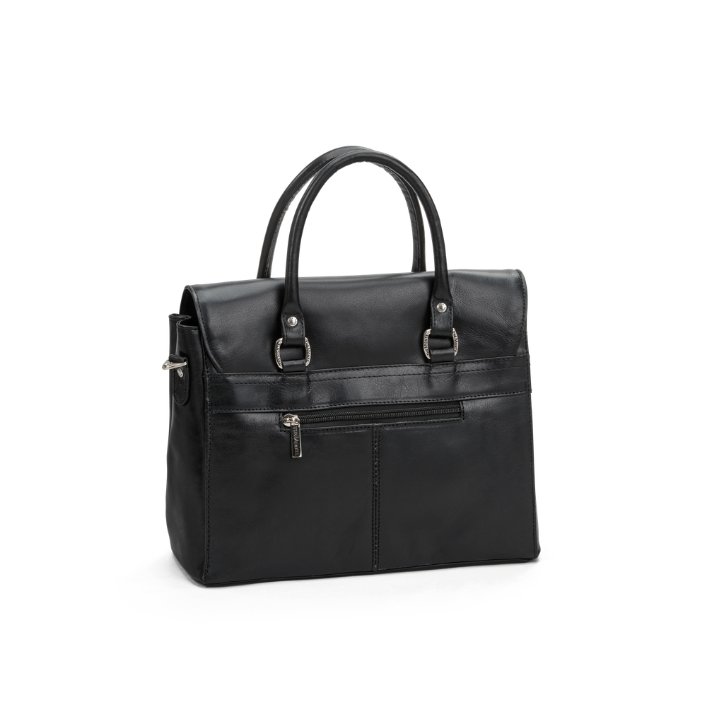 Satchel bag i skinn