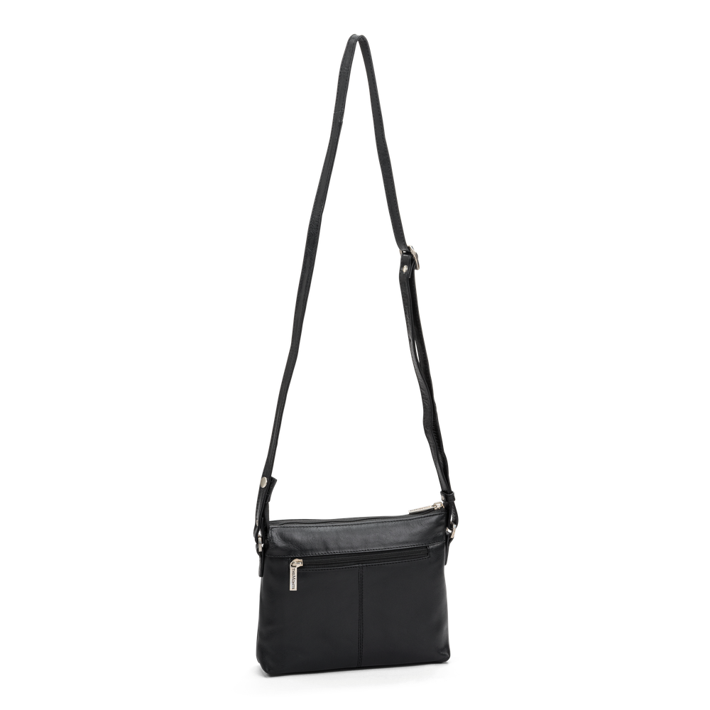 Crossbody axelväska i skinn