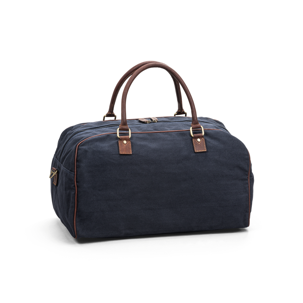 Weekendbag i canvas och skinn