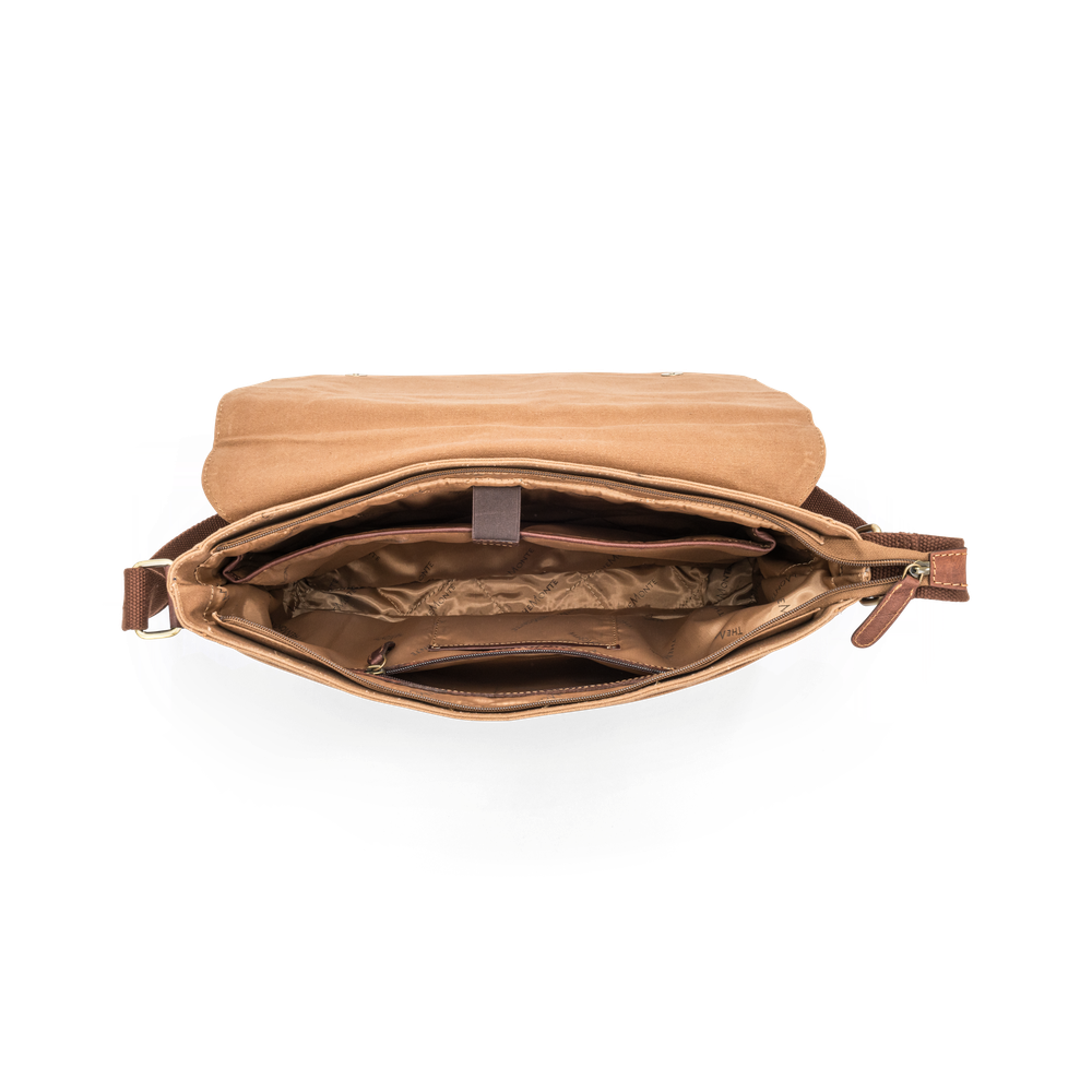 Messenger 15,6” i canvas och skinn