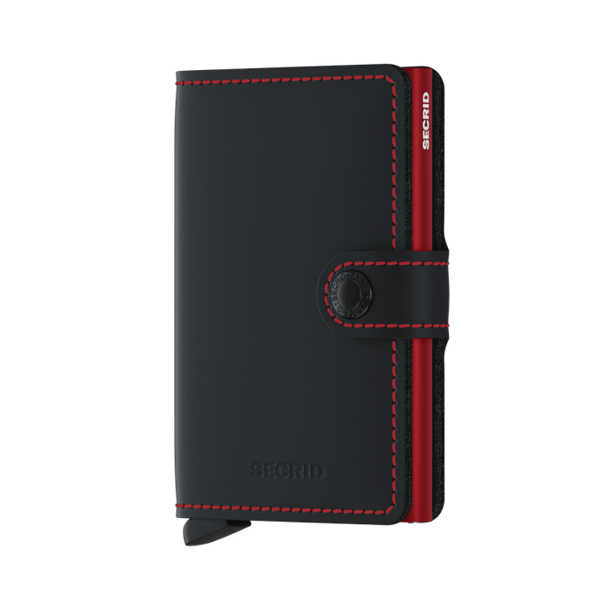 Miniwallet Matte Black-Red Svart rød