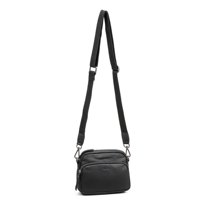 Crossbody skinnveske Svart