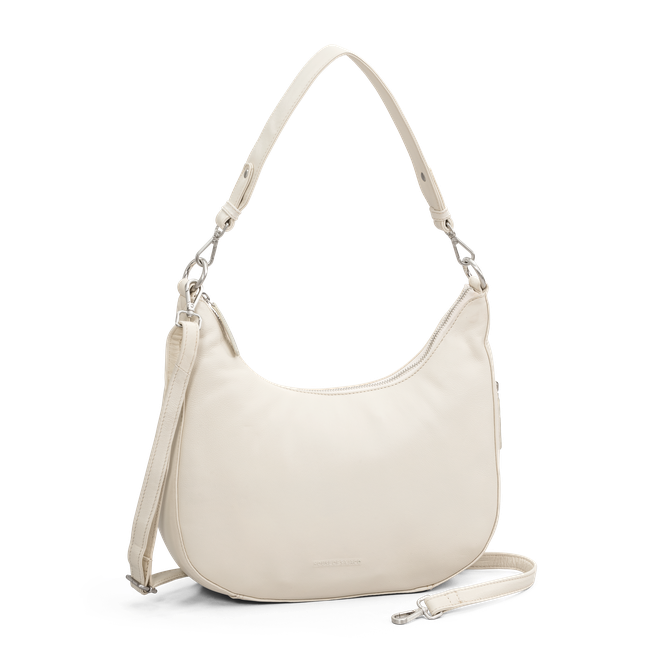 Hobo-veske i skinn Beige