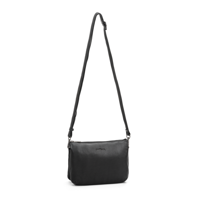 Clutch veske i skinn Svart