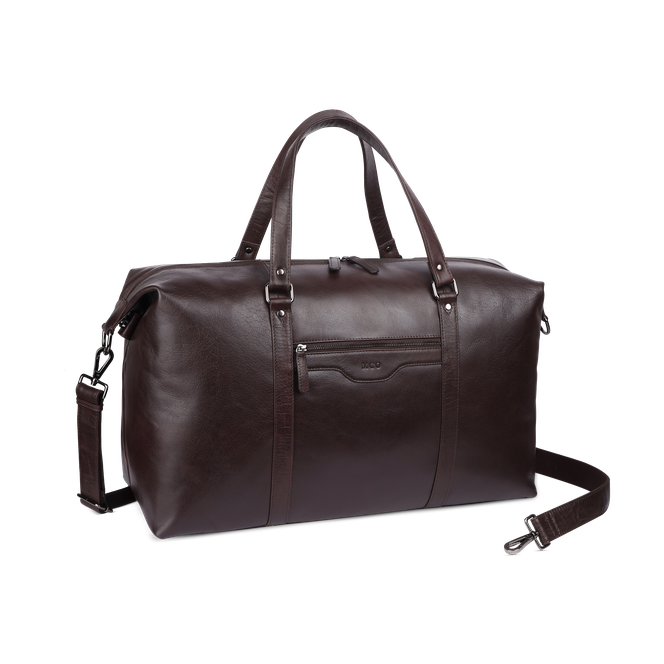Weekendbag i skinn Brun