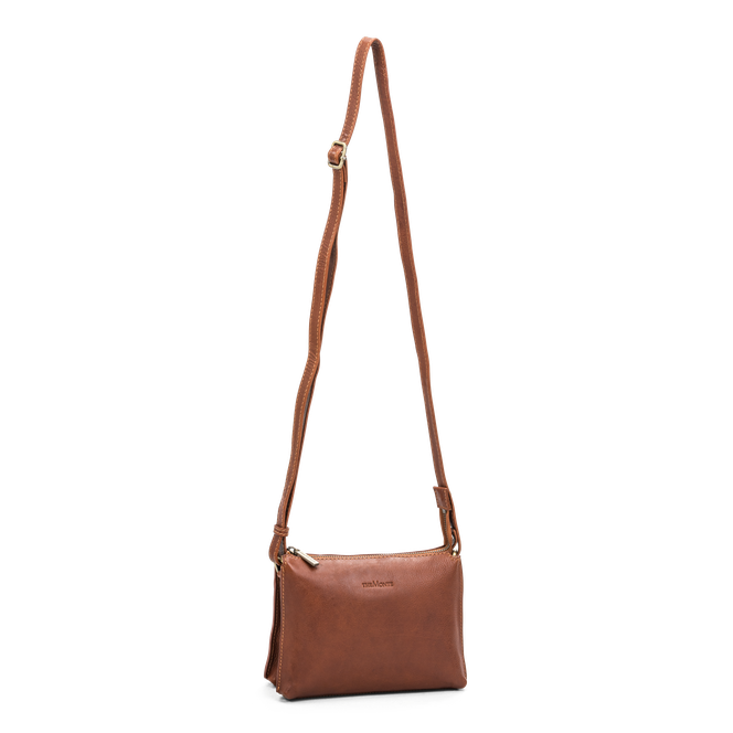 Clutch veske i skinn Cognac