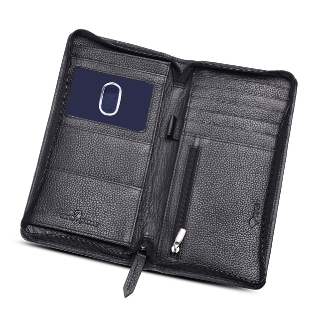 North Pioneer Reisemappe – skinn RFID-beskyttelse