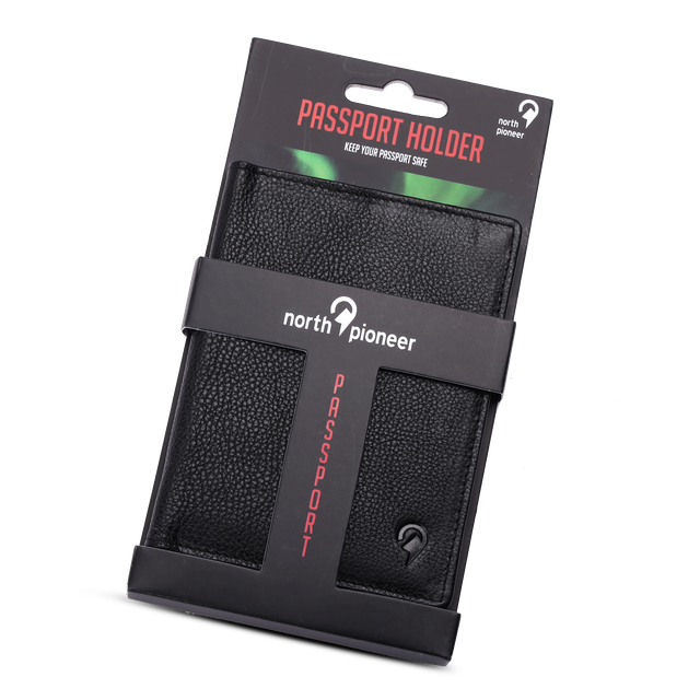 Passholder i skinn RFID-beskyttelse
