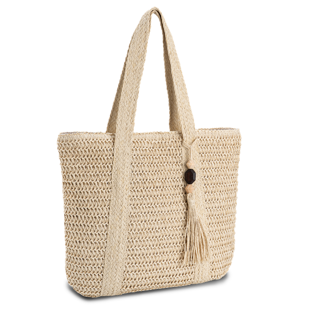 Shopper-veske i strå