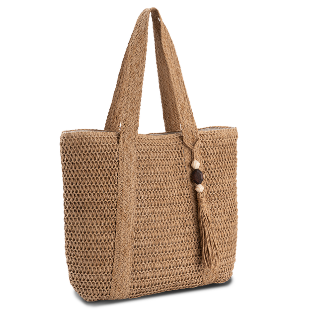 Shopper-veske i strå