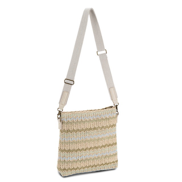 Crossbody-veske i strå