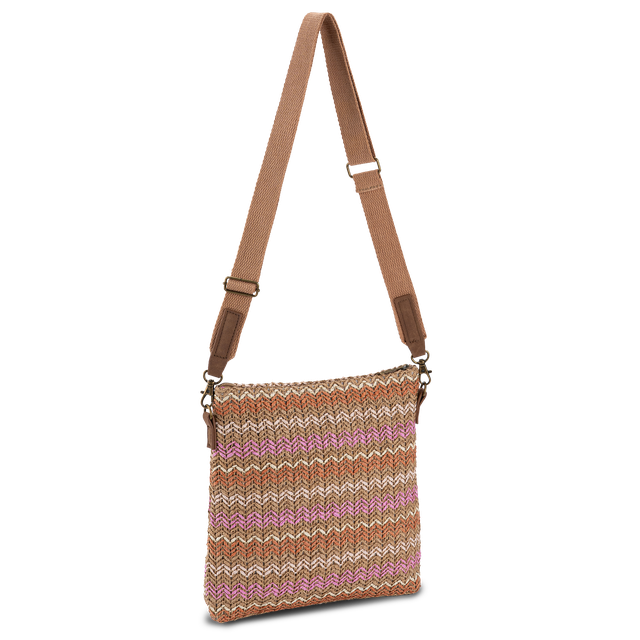 Crossbody-veske i strå