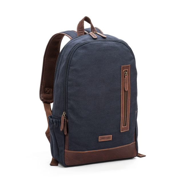 Ryggsekk 15,4” i canvas og skinn