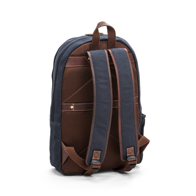 Ryggsekk 15,4” i canvas og skinn