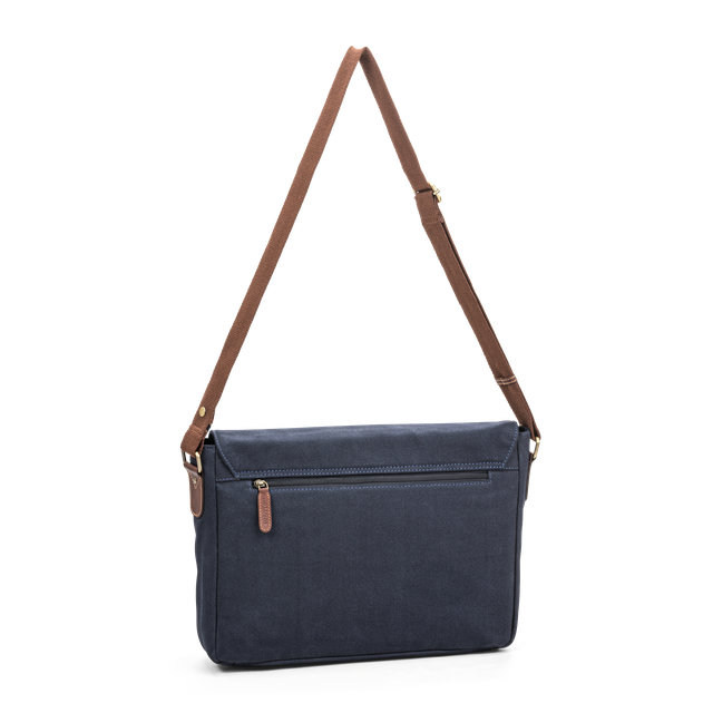 PC-veske 15,6” i canvas og skinn
