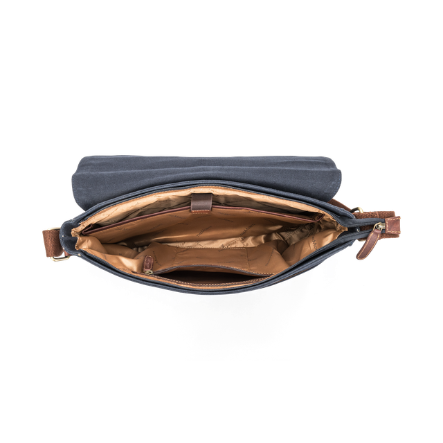 PC-veske 15,6” i canvas og skinn