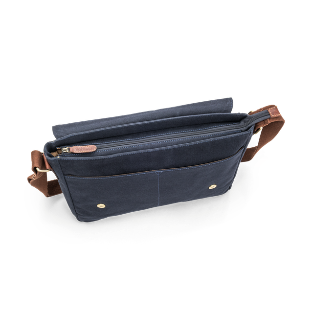 PC-veske 15,6” i canvas og skinn