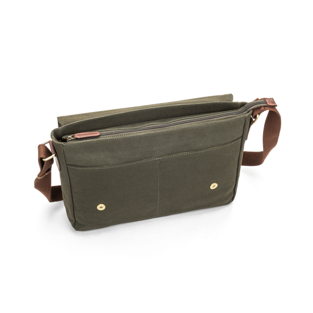 PC-veske 15,6” i canvas og skinn