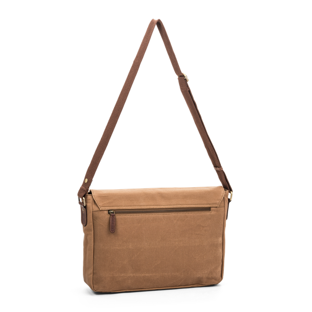 PC-veske 15,6” i canvas og skinn