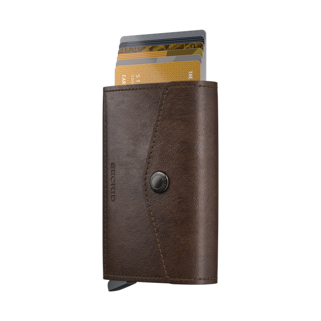 Envelope wallet vintage Chocolate