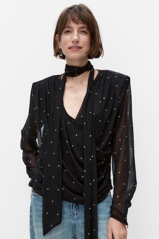 Gzdorthie p blouse KHAKI DOT