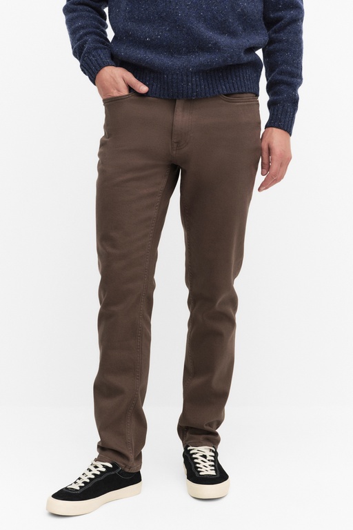 Post regular fit DARK BROWN