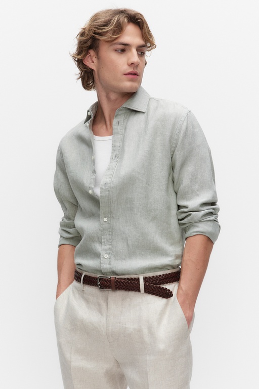 Dante linen shirt Dante linen shirt LT GREEN MEL
