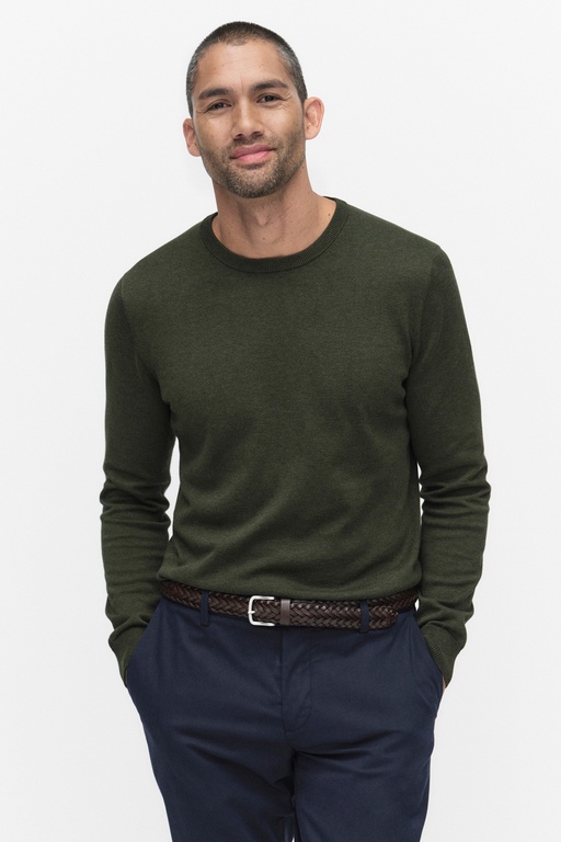 Menton knitted sweater Menton knitted sweater DARK GREEN MEL