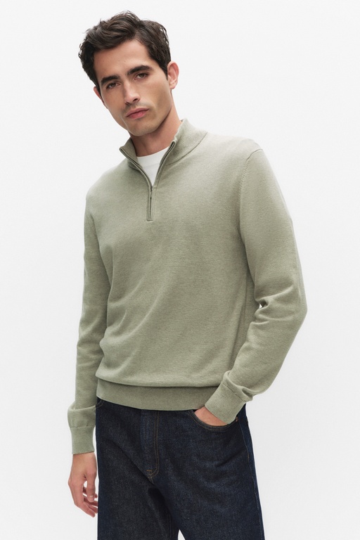 Menton half zip LIGHT GREEN
