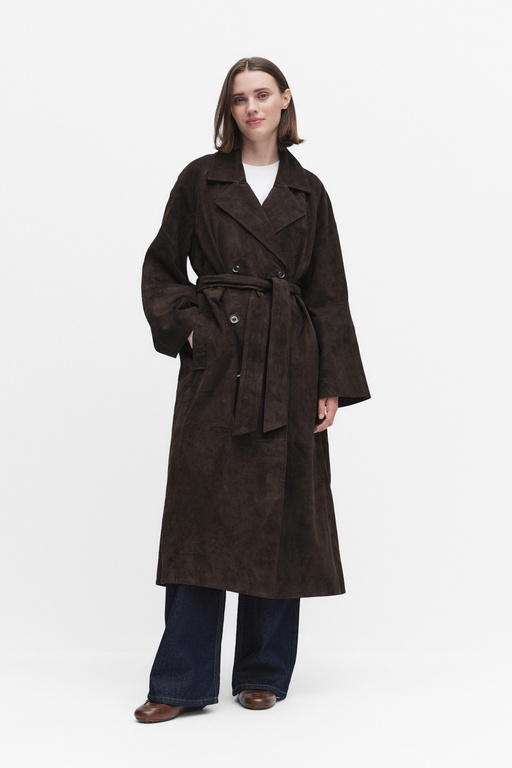 Noomi suede trench Noomi suede trench CHOCOLATE PLUM