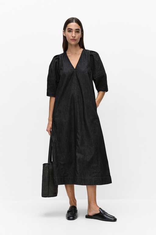 Dera denim dress Dera denim dress BLACK