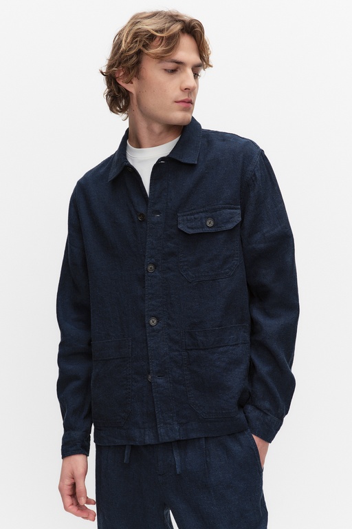 Noah linen shirt jacket Noah linen shirt jacket DENIM BLUE