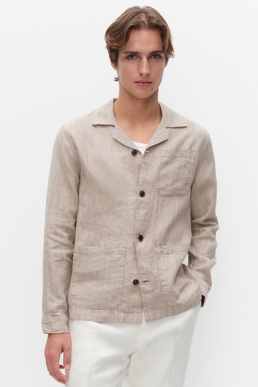 Evens linen overshirt Evens linen overshirt GREIGE MELANGE