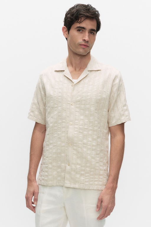 Oliver stripe shirt LINEN BEIGE
