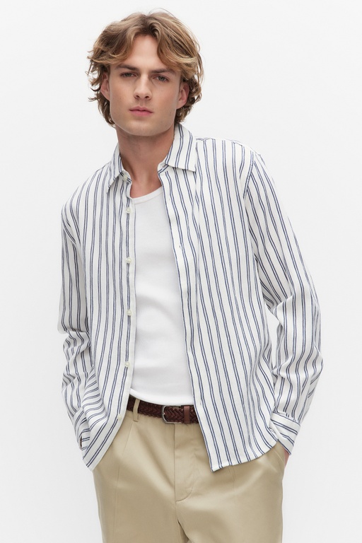 Dexter crinkle shirt Dexter crinkle shirt BLUE STRIPE