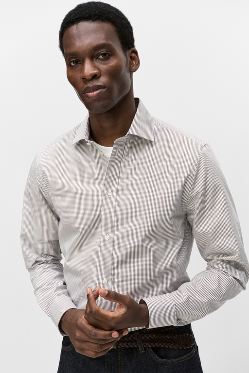 Bent check shirt Bent check shirt BROWN CHECK