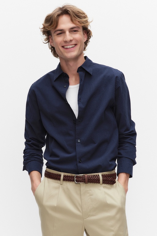 Edwin seersucker shirt Edwin seersucker shirt NAVY